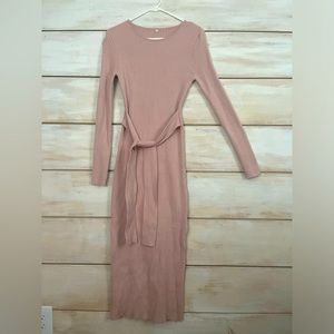 Blush pink cotton dress